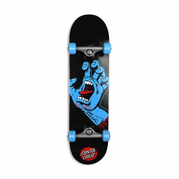 Santa Cruz Screaming Hand 8″ Complete Skateboard – Black/Blue