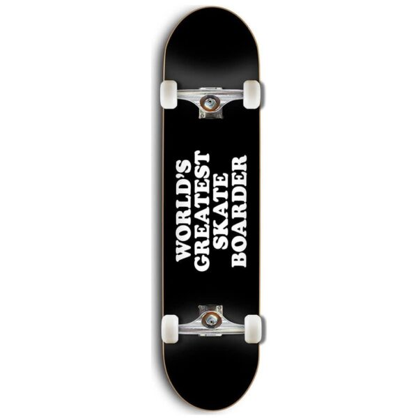 Skate Mental World's Greatest Skateboarder Complete Skateboard Black - 8.25"